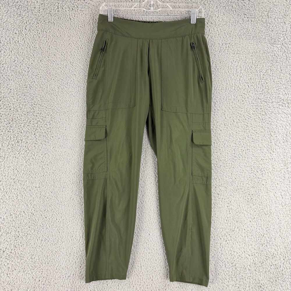 Athleta Cargo Pants Womens 6P Olive Green Tapered Hiking Travel Joggers Petite